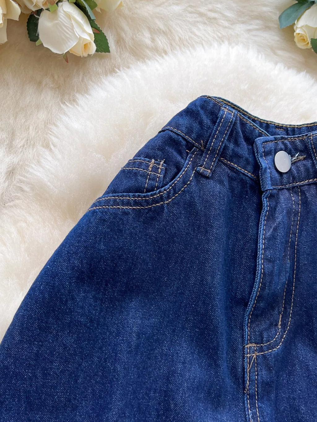 High Waist Wide Leg Jeans - Girly Tea