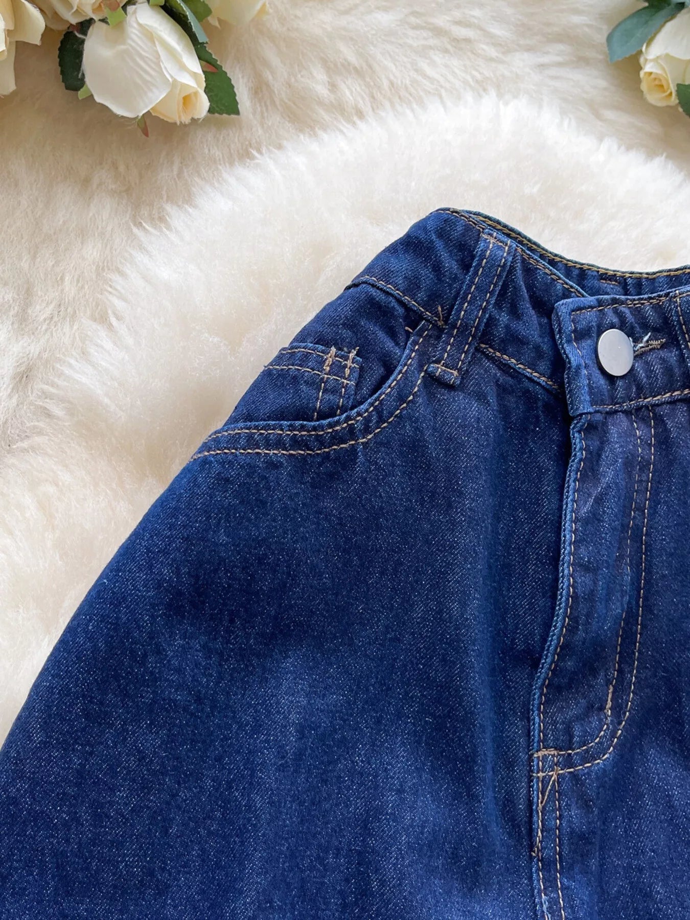 High Waist Wide Leg Jeans - Girly Tea