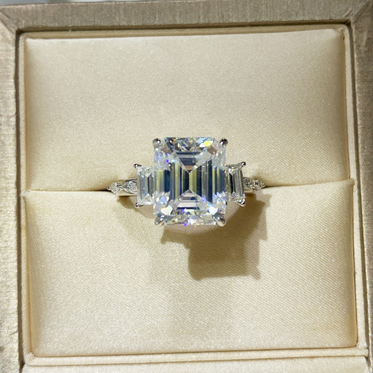 5 Carat Moissanite 925 Sterling Silver Ring - Girly Tea