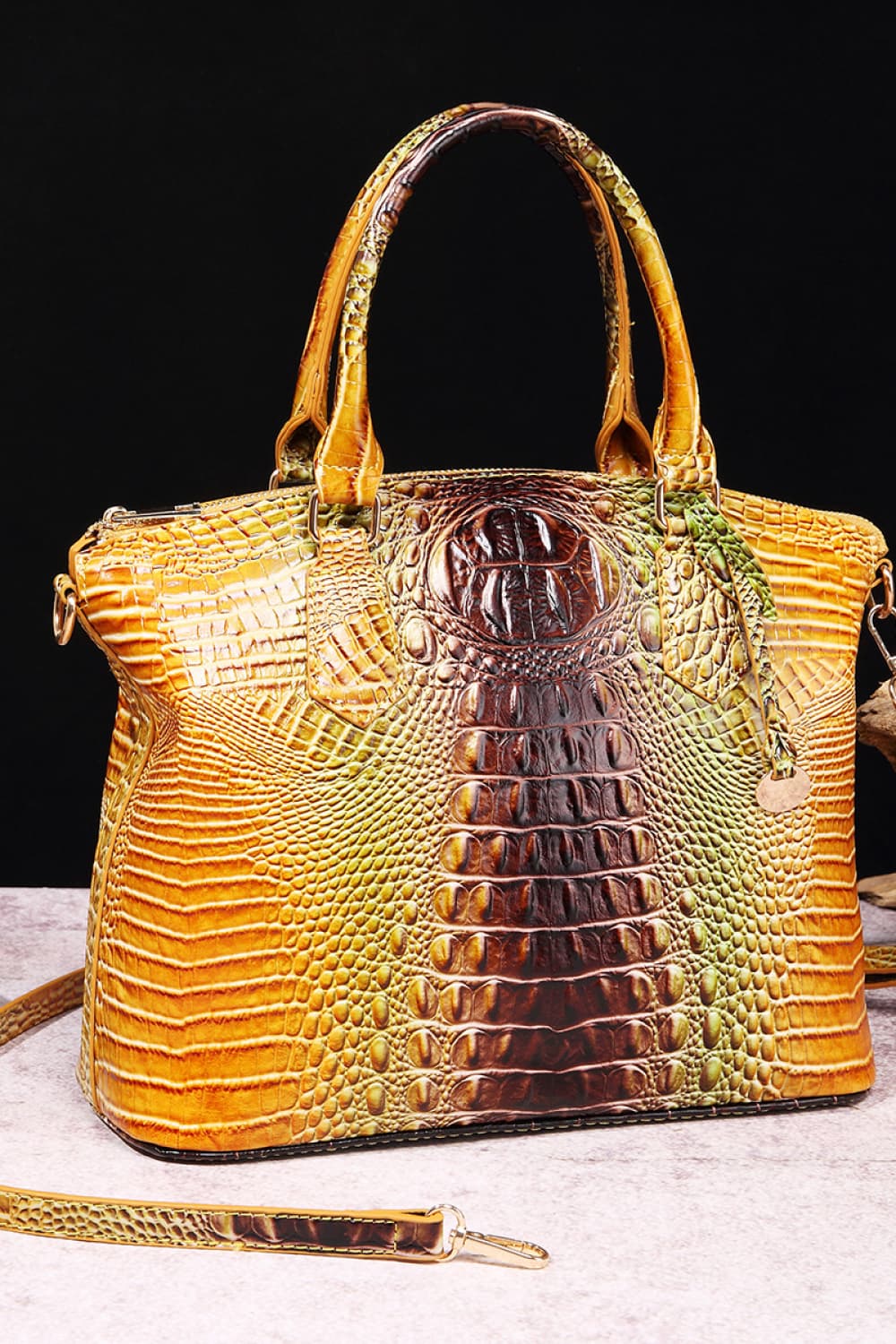 Gradient PU Leather Handbag - Girly Tea