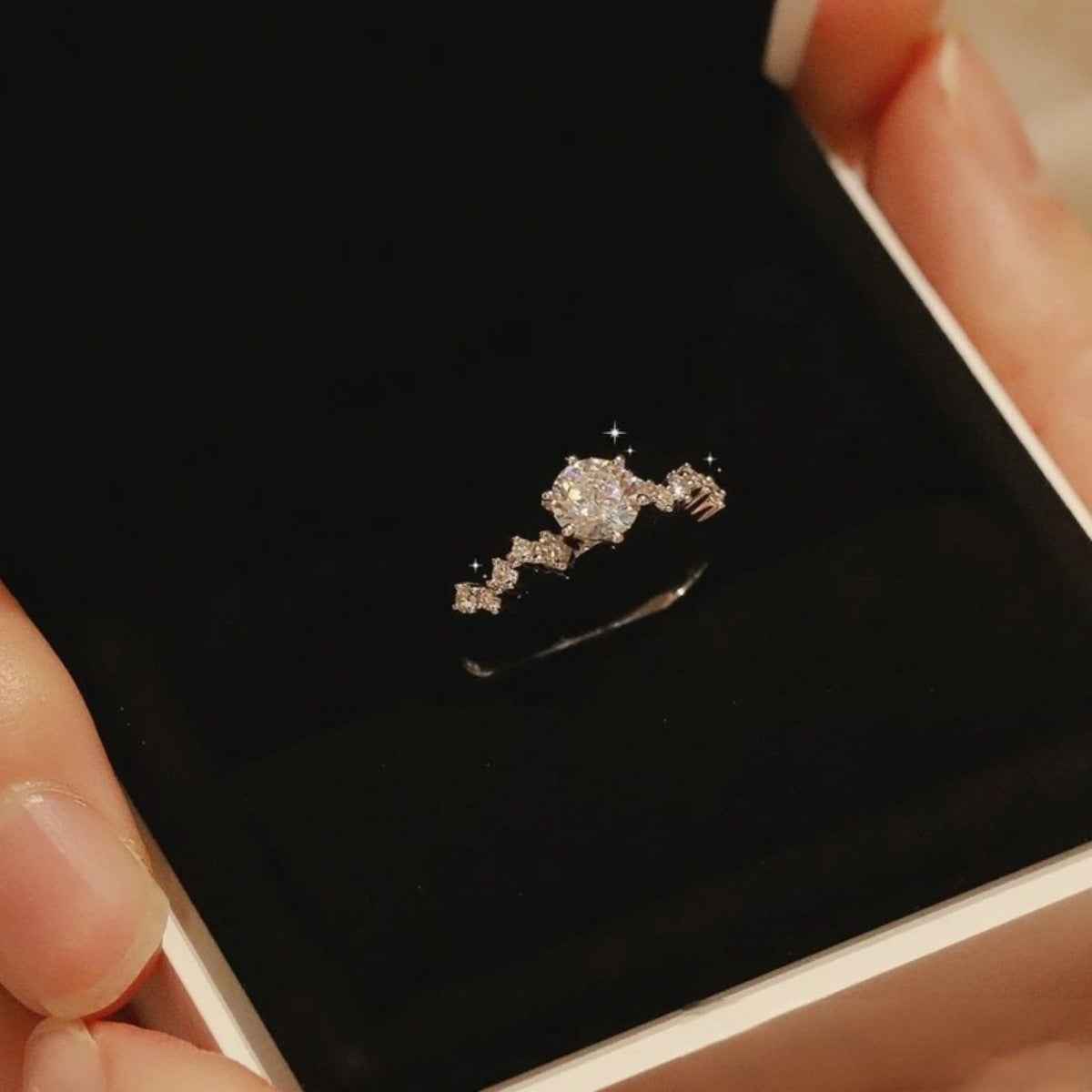 1 Carat Moissanite 925 Sterling Silver Ring