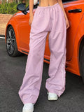 Elastic Waist Wide Leg Pants - Girly Tea