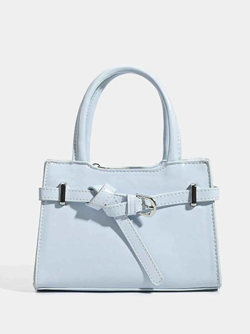 Buckle Decor Top Handle Handbag