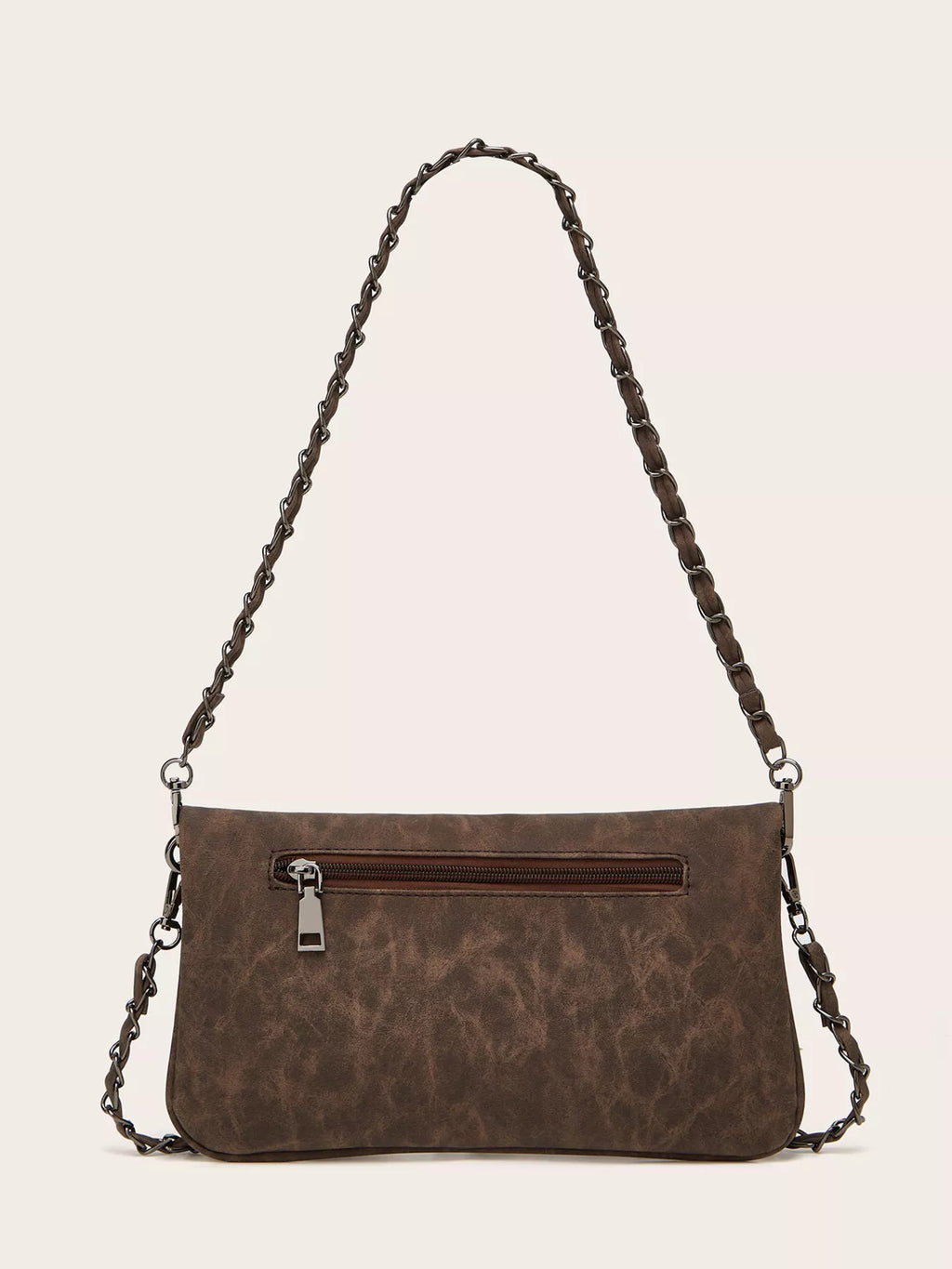 PU Leather Chain Strap Shoulder Bag - Girly Tea