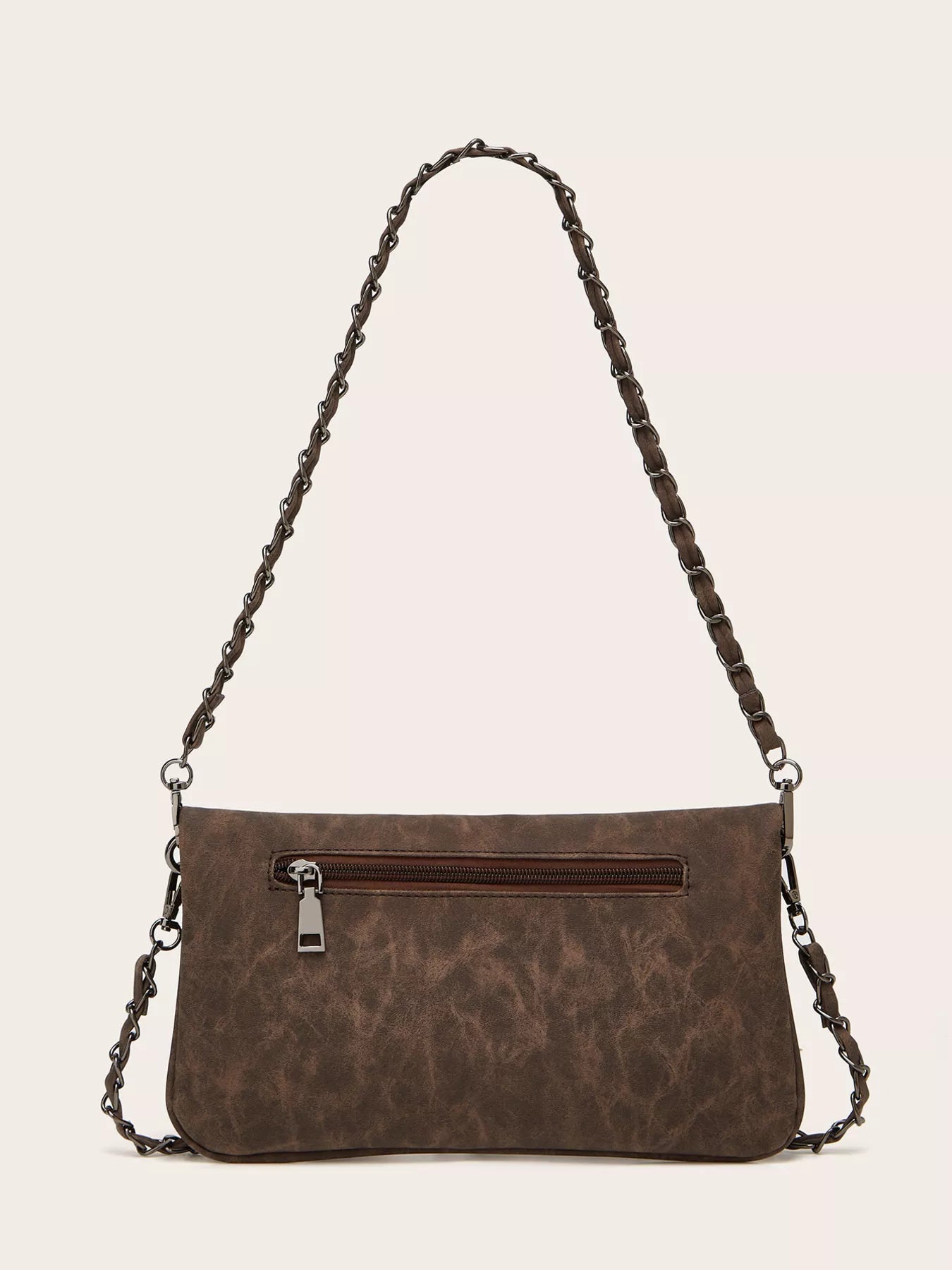PU Leather Chain Strap Shoulder Bag - Girly Tea