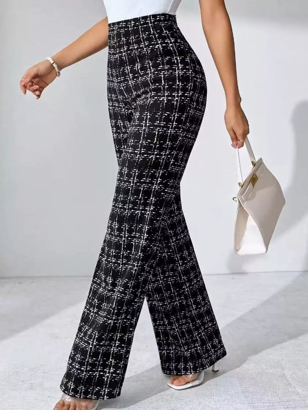 Plaid Wide Leg Pants - Girly Tea