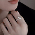 925 Sterling Silver Snake Bypass Ring - Girly Tea