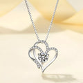 925 Sterling Silver Zircon Heart Necklace - Girly Tea