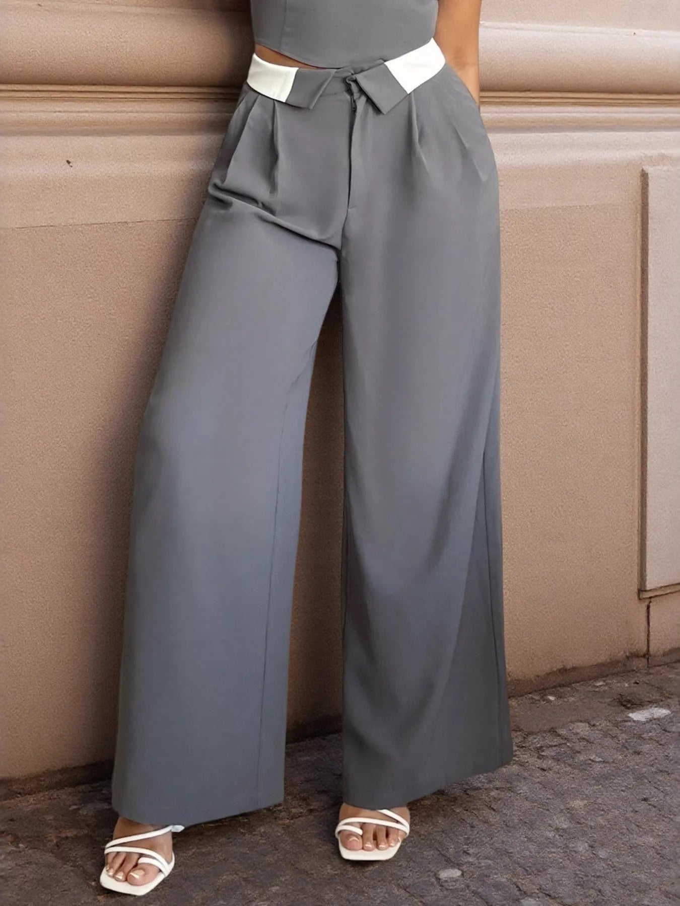 Wide Leg Pants - Girly Tea