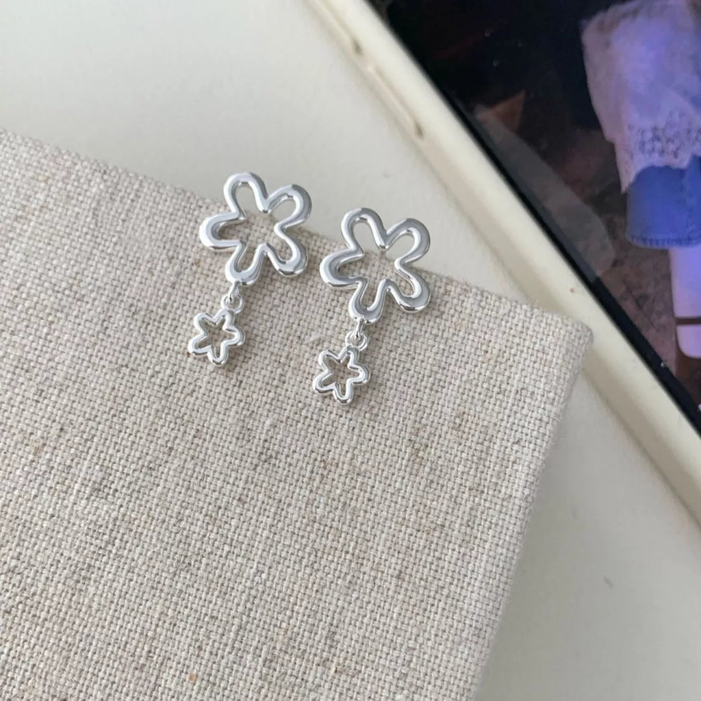 Flower Drop Earrings - Girly Tea