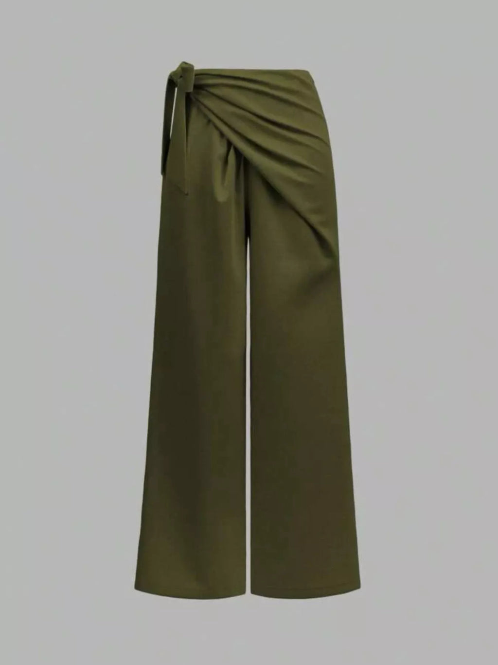 Wrap Waist Wide Leg Pants - Girly Tea