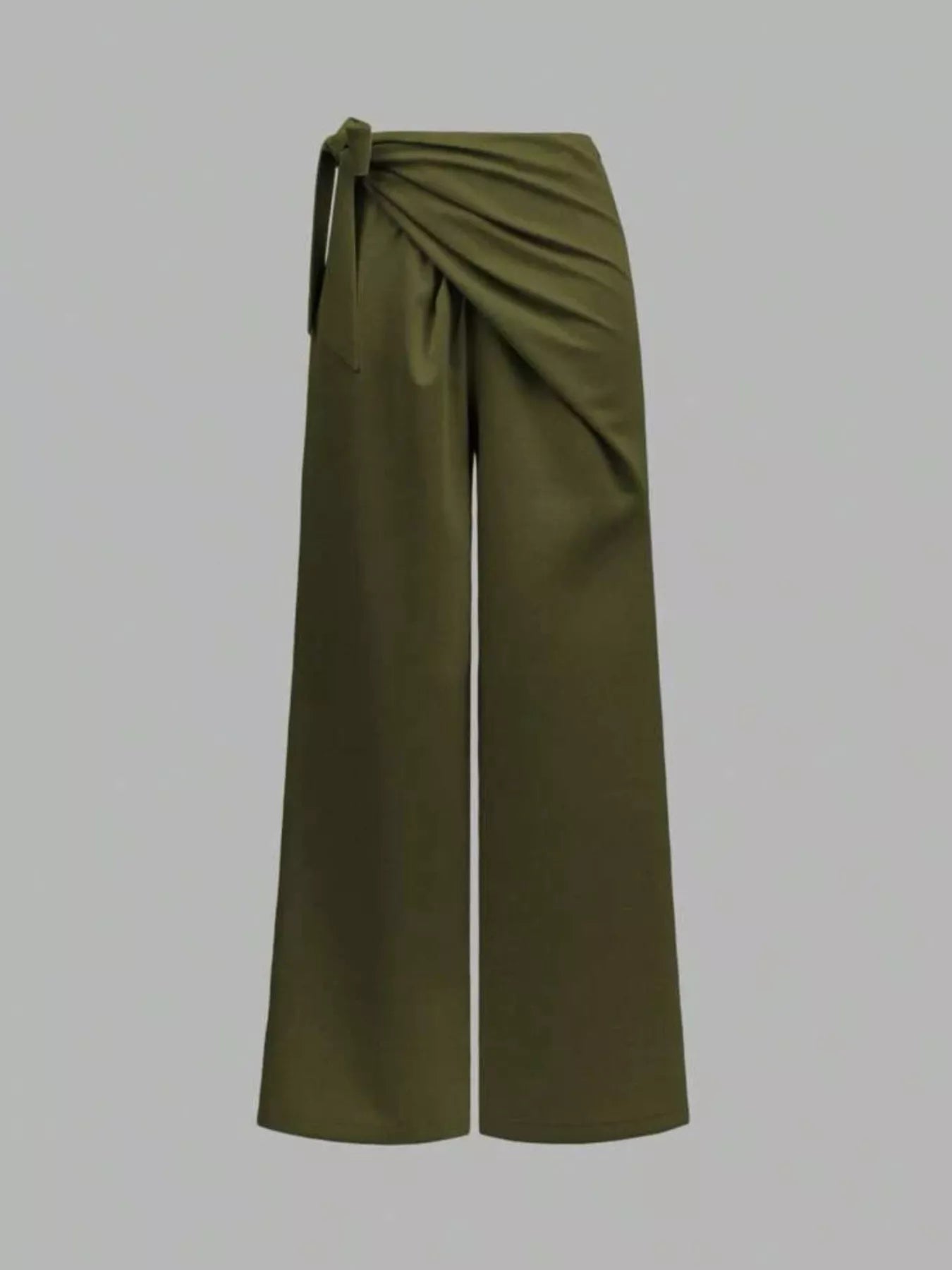 Wrap Waist Wide Leg Pants - Girly Tea
