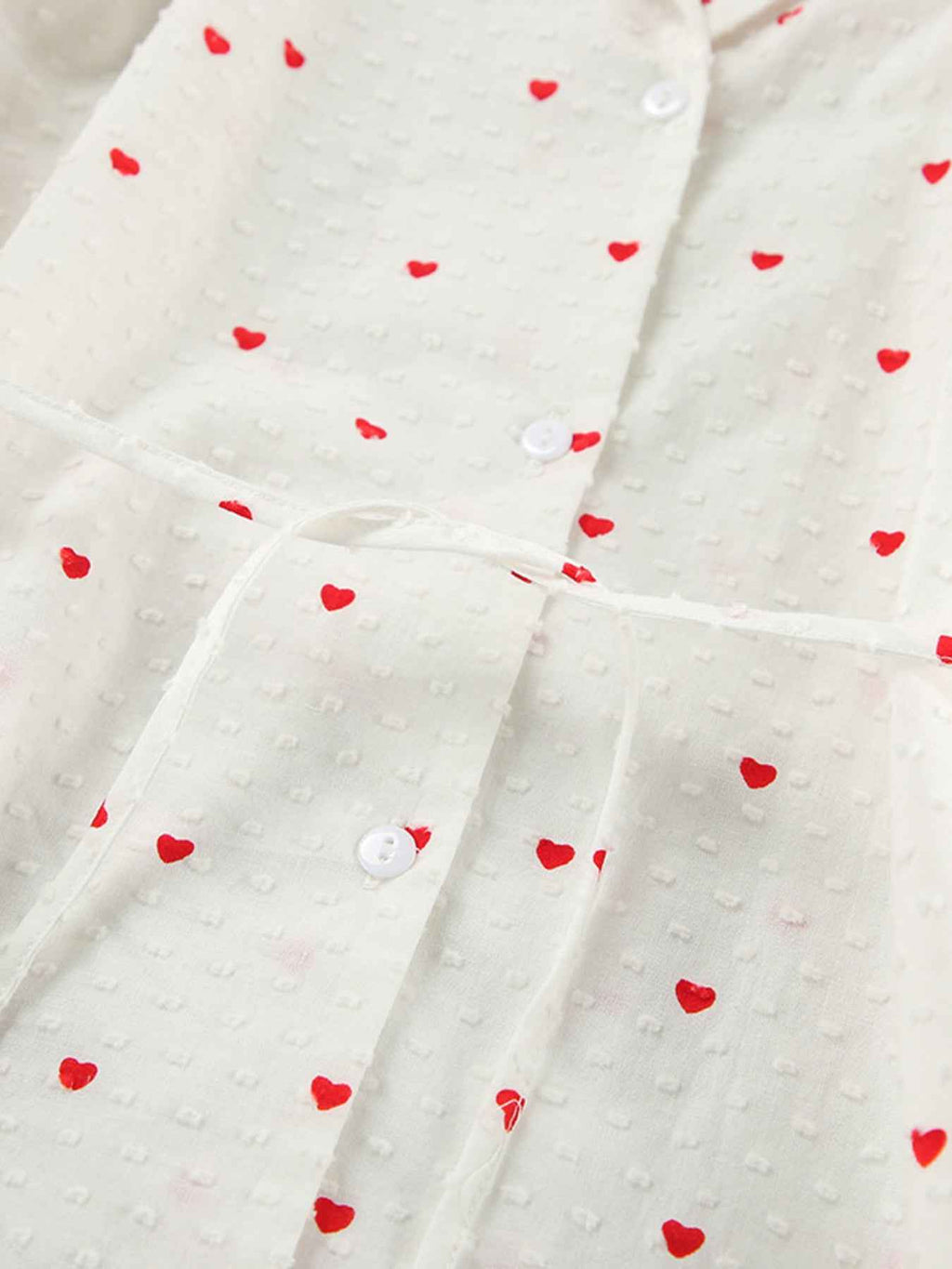 Heart Print Long Sleeve and Pants Lounge Set