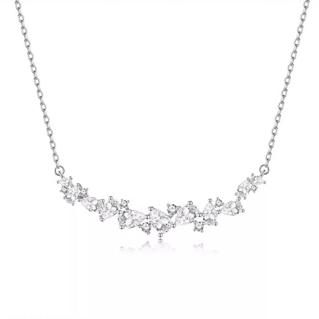 925 Sterling Silver Zircon Necklace - Girly Tea