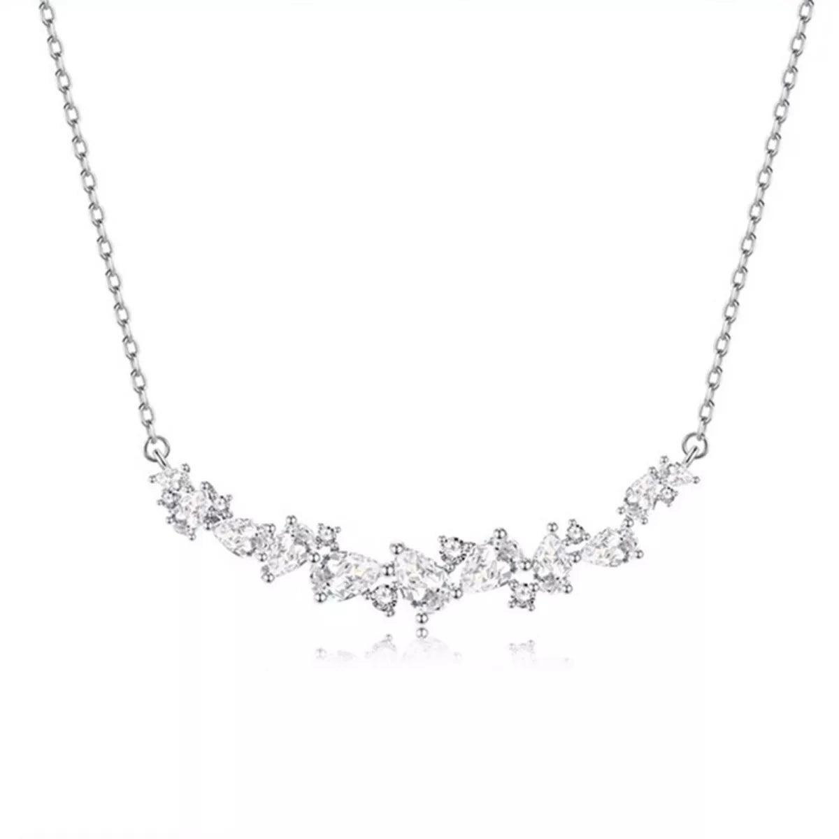 925 Sterling Silver Zircon Necklace - Girly Tea