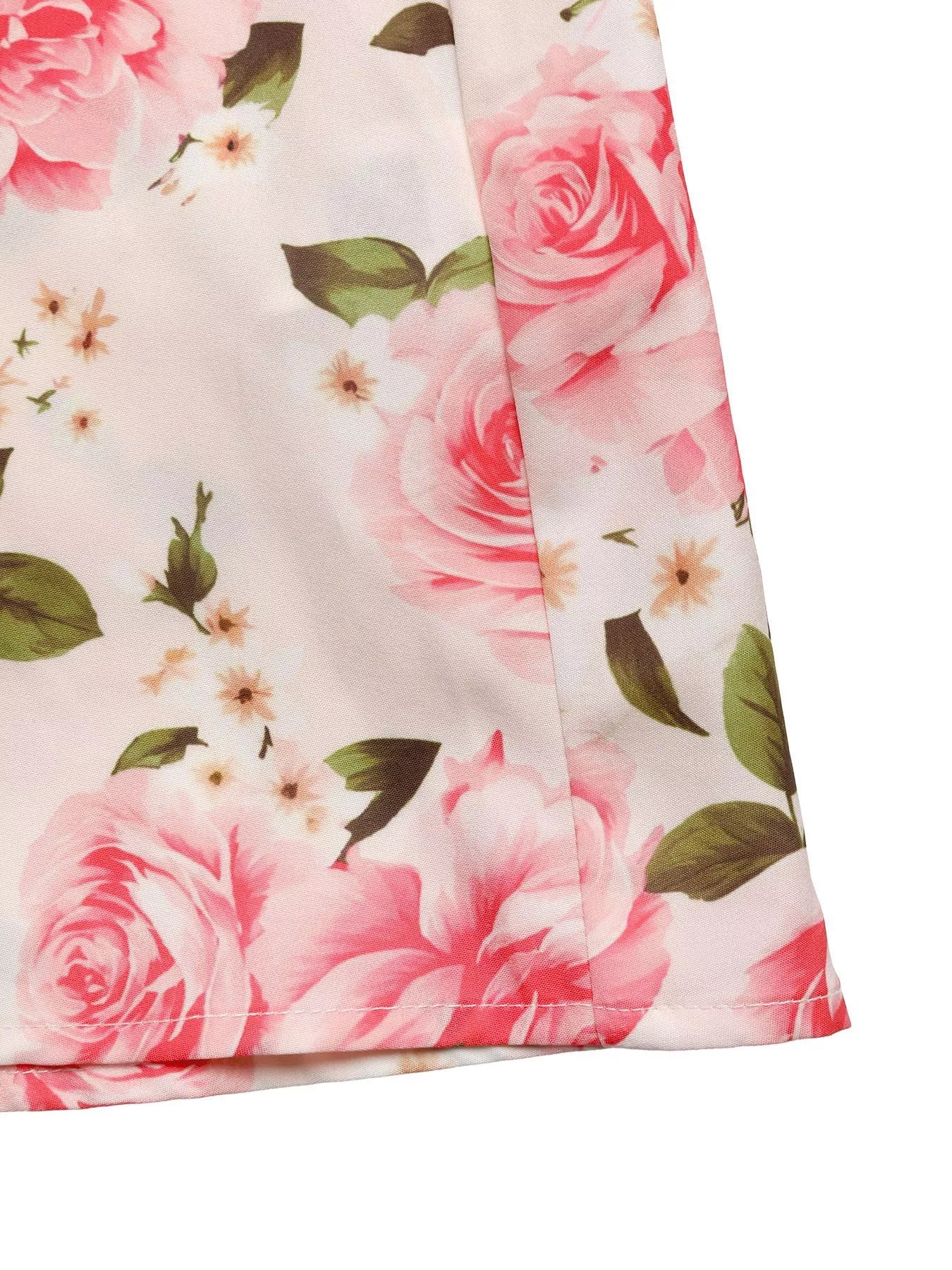 Floral Print Halter Neck Midi Dress - Girly Tea