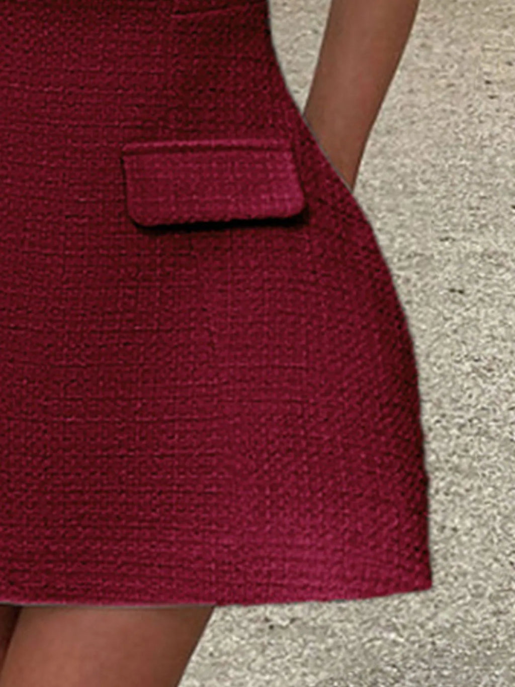 Cutout Back Round Neck Cap Sleeve Mini Dress - Girly Tea