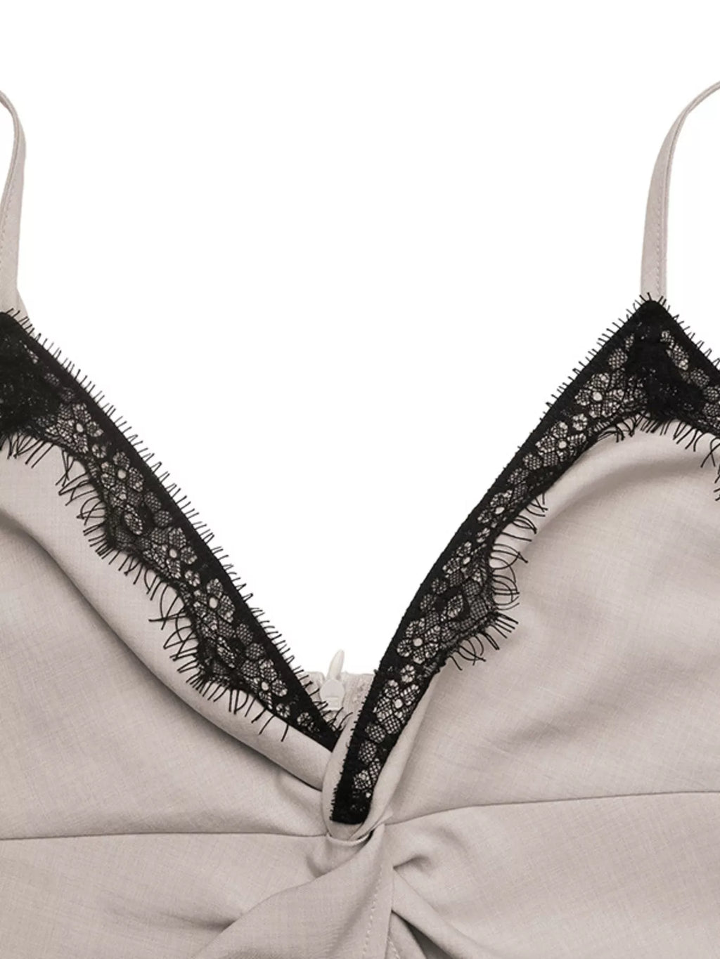 Lace Trim Twist Front Cami - Girly Tea