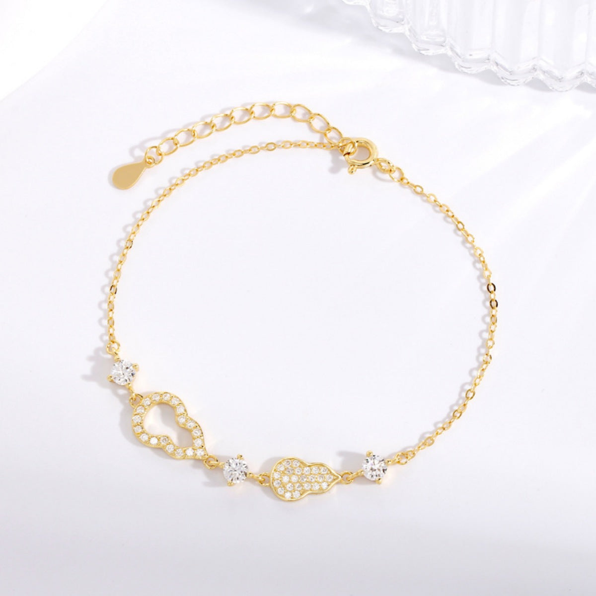 Zircon Gourd Adjustable Bracelet - Girly Tea