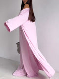 Tube Top & Cardigan & Pants Three Piece Set - Girly Tea