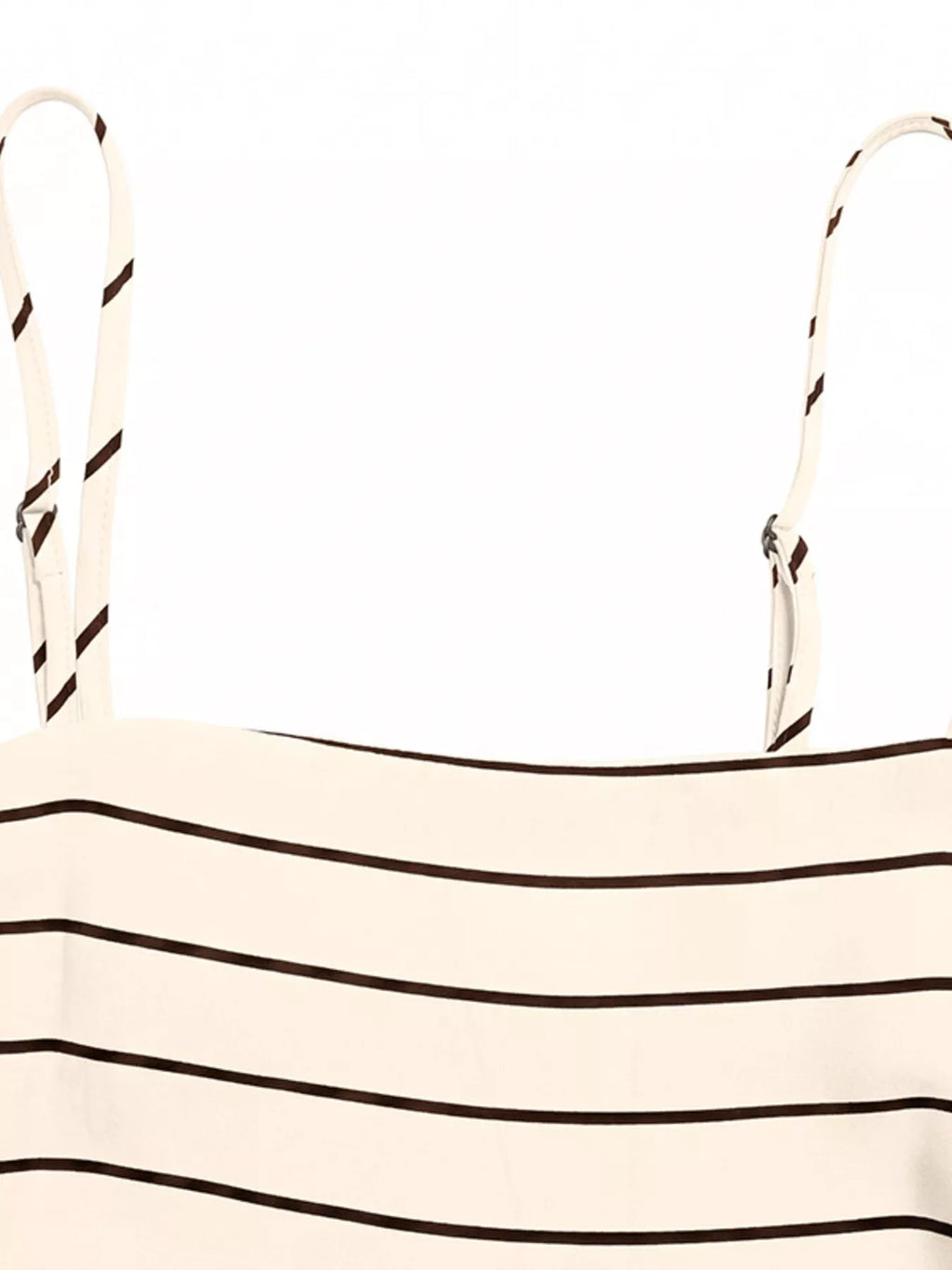 Striped Print Spaghetti Strap Maxi Dress - Girly Tea