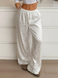 Leopard Print Wide Leg Pants - Girly Tea