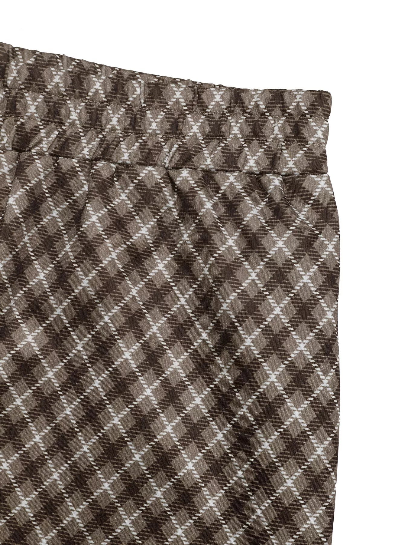 Plaid High-Waisted Wide Leg Pants - Girly Tea