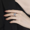 1 Carat Moissanite 925 Sterling Silver Flower Ring - Girly Tea