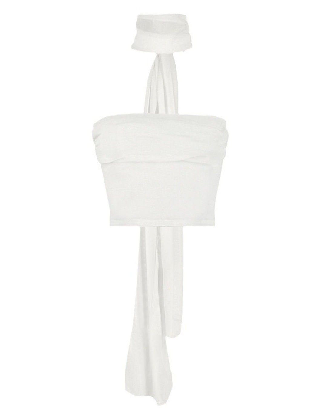 Ruched Tube Top with Scarf - Girly Tea