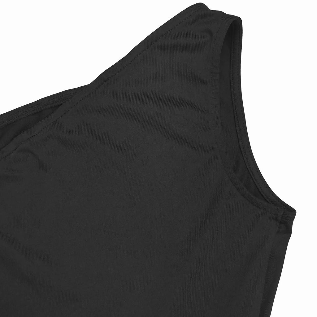 Ruched One-Shoulder Maxi Dress - Girly Tea