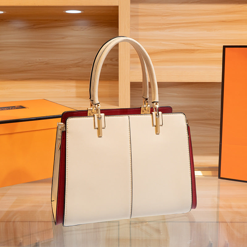 Embroidered Leather Top Handle Handbag - Girly Tea
