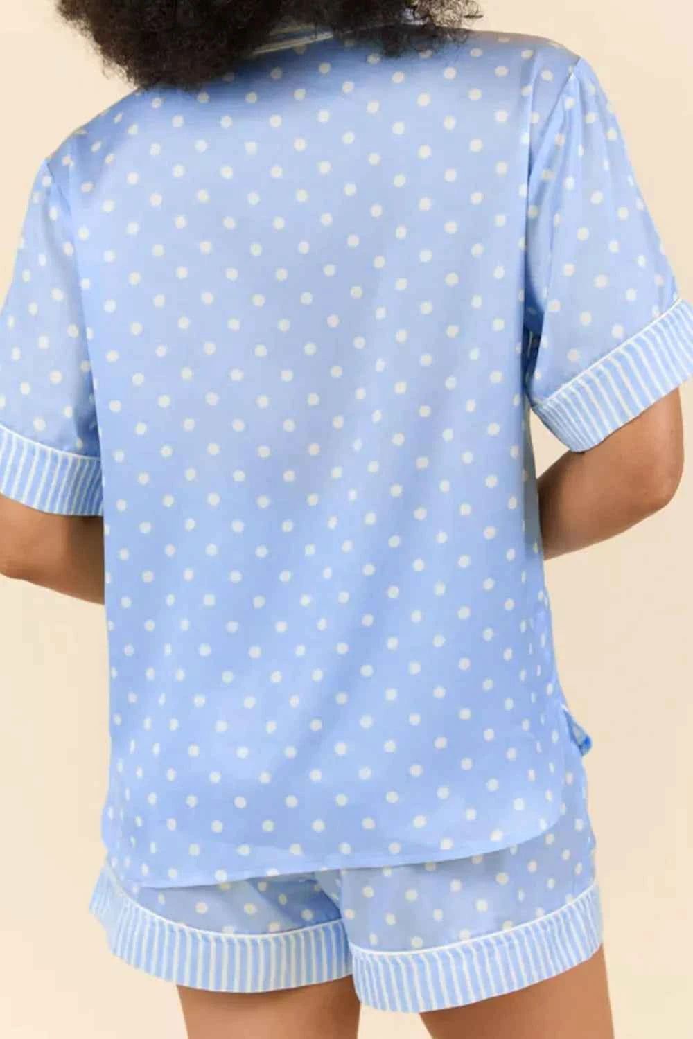 Dotted Print Soft Short Pajama Set