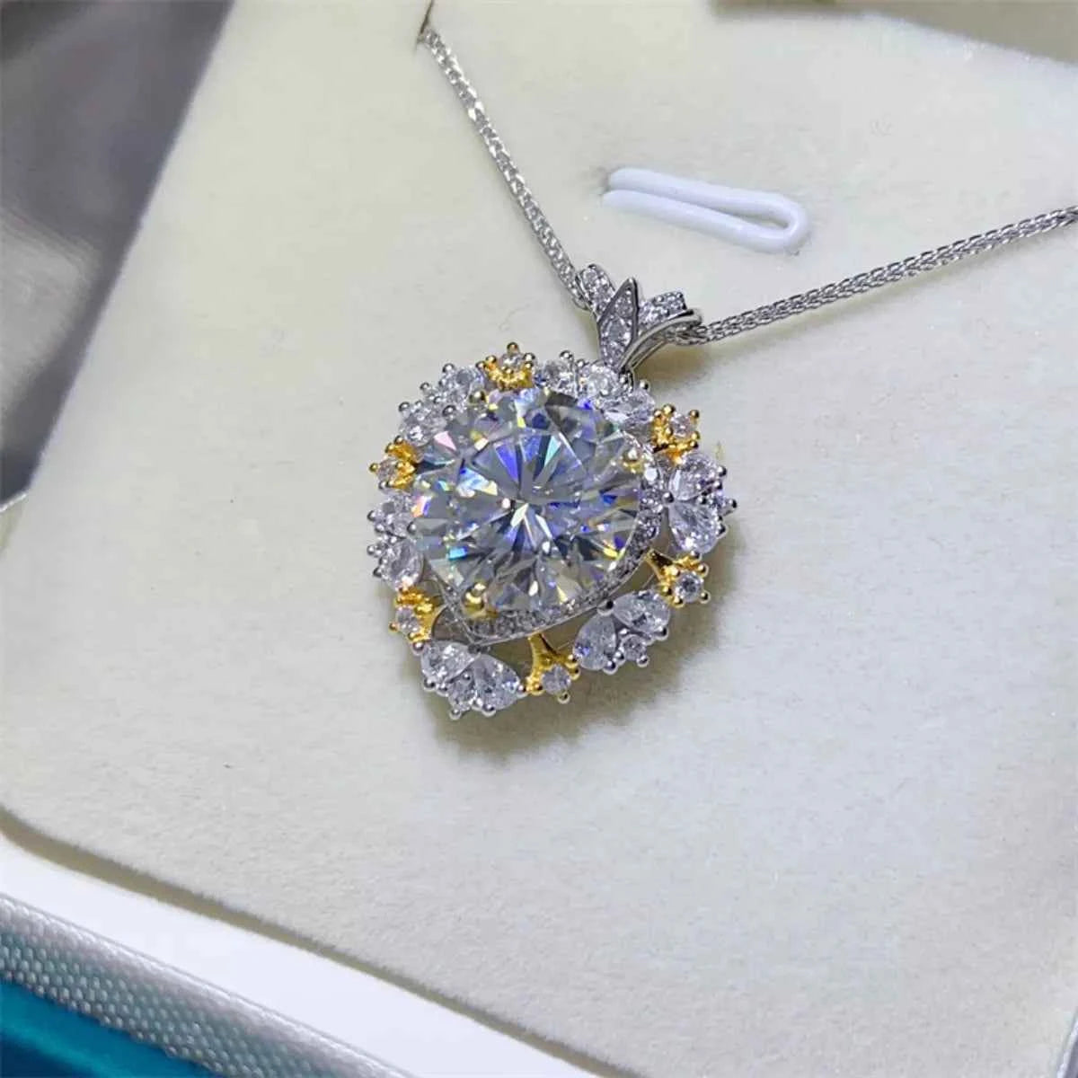 5 Carat Moissanite 925 Sterling Silver Necklace