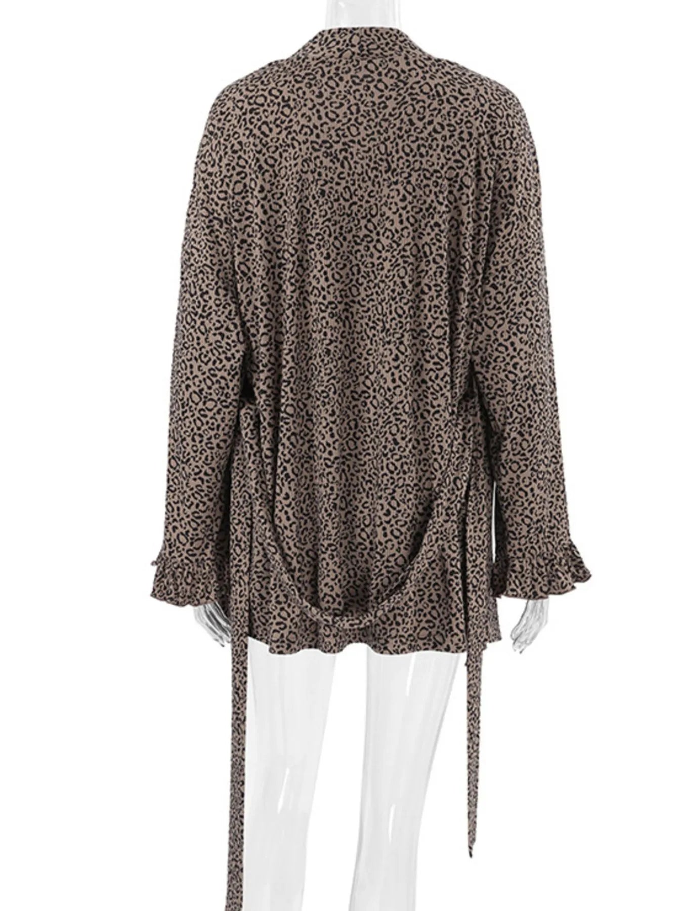 Leopard Cami Cardigan and Shorts 3-Piece Set - Girly Tea