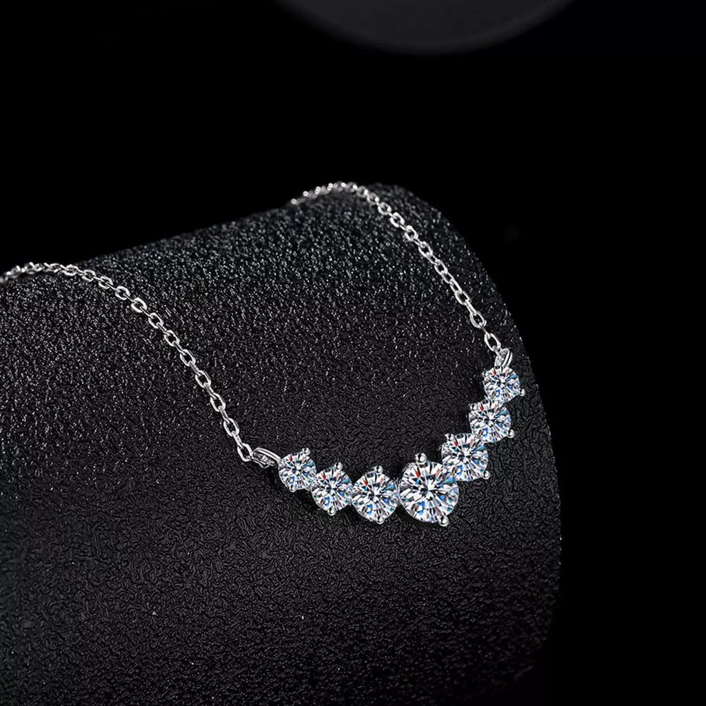 2.8 Carat Moissanite 925 Sterling Silver Necklace - Girly Tea