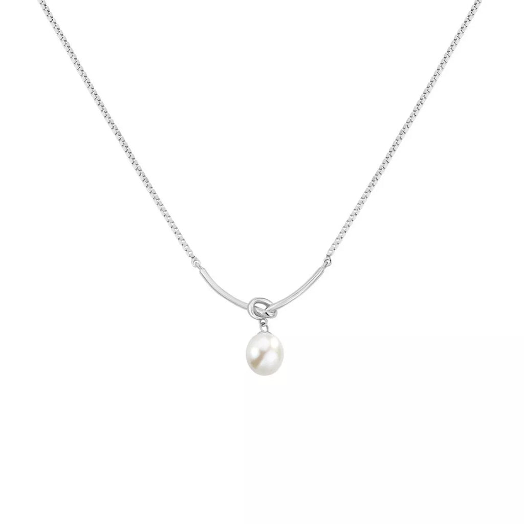 925 Sterling Silver Pearl Necklace - Girly Tea