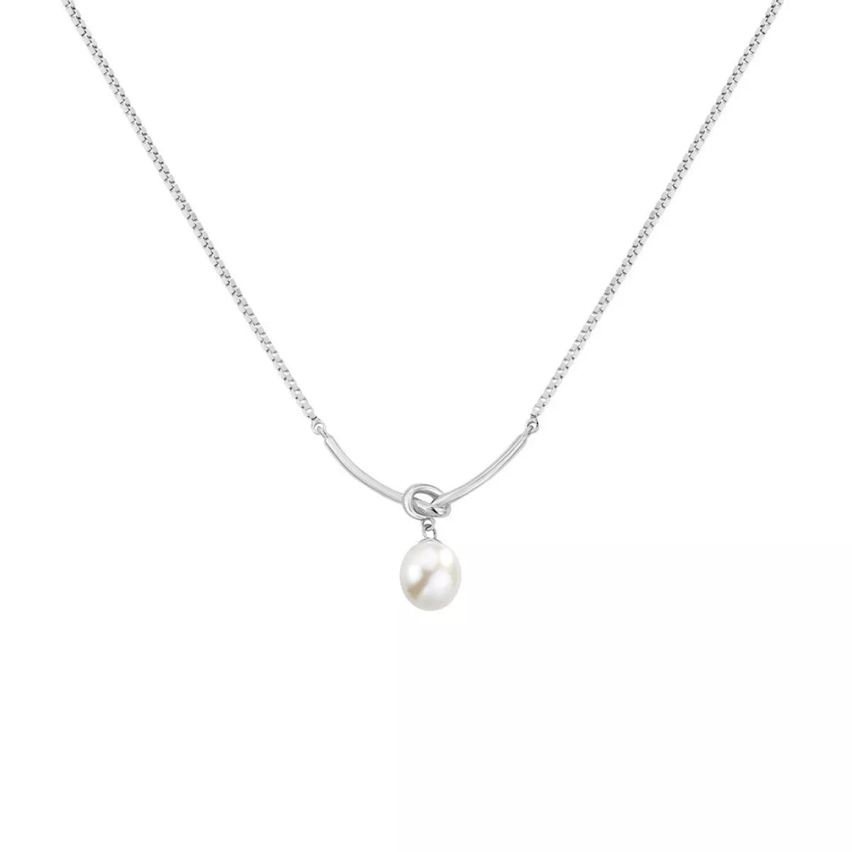 925 Sterling Silver Pearl Necklace - Girly Tea