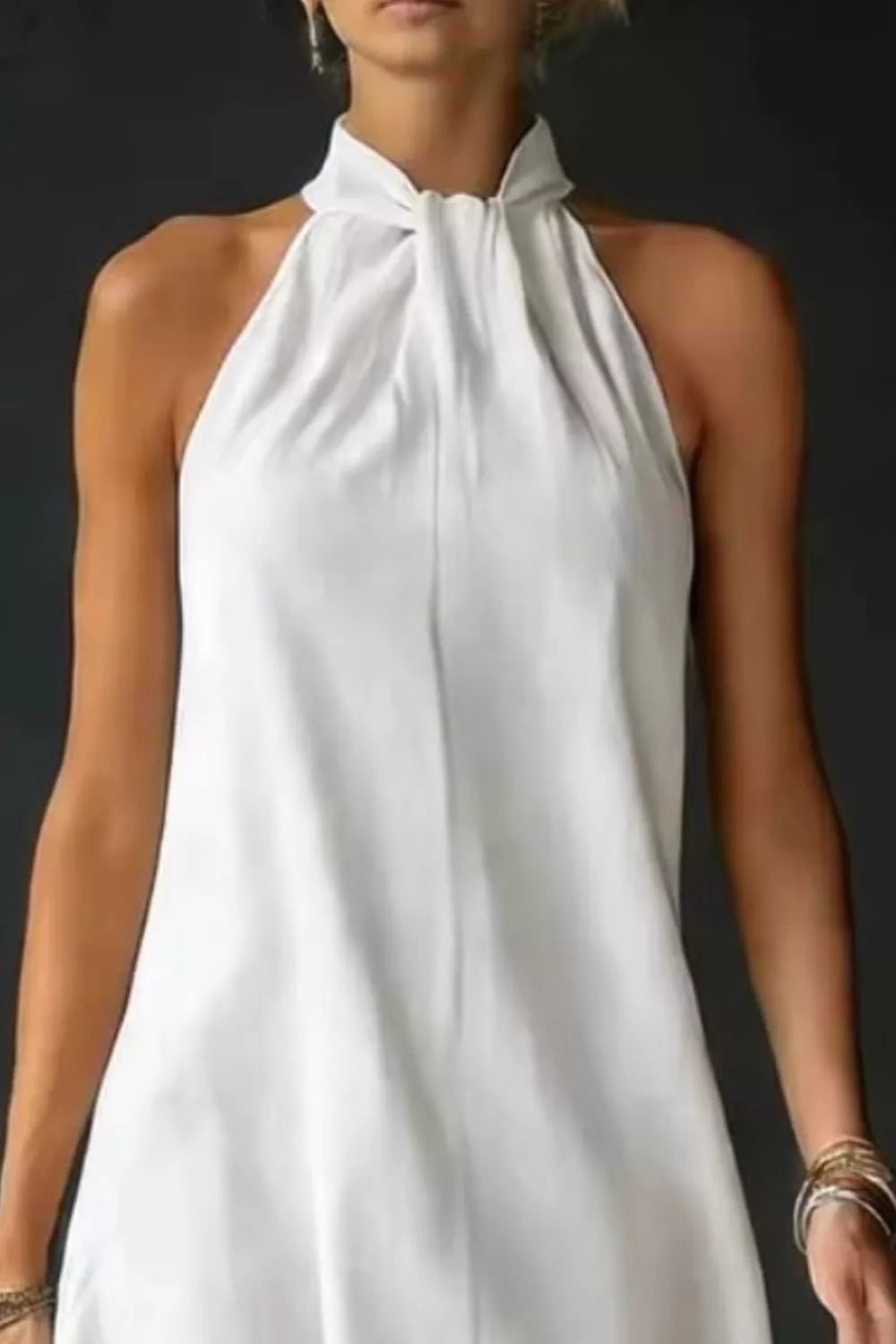 Halter Neck Sleeveless Maxi Dress - Girly Tea