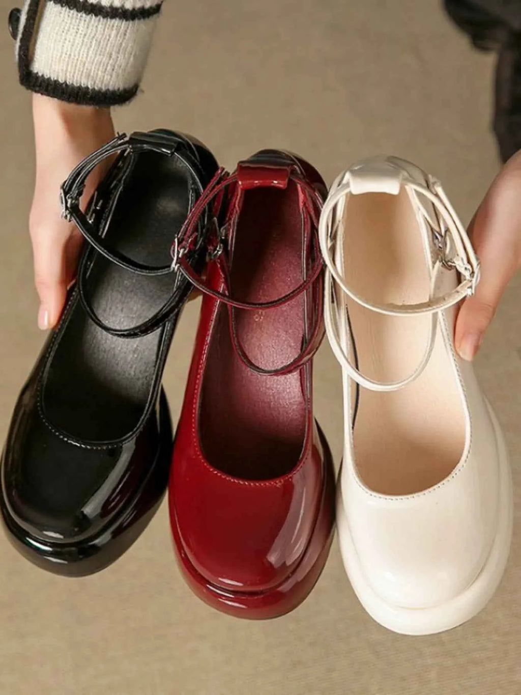 Patent Leather Mary Jane Platform Pumps