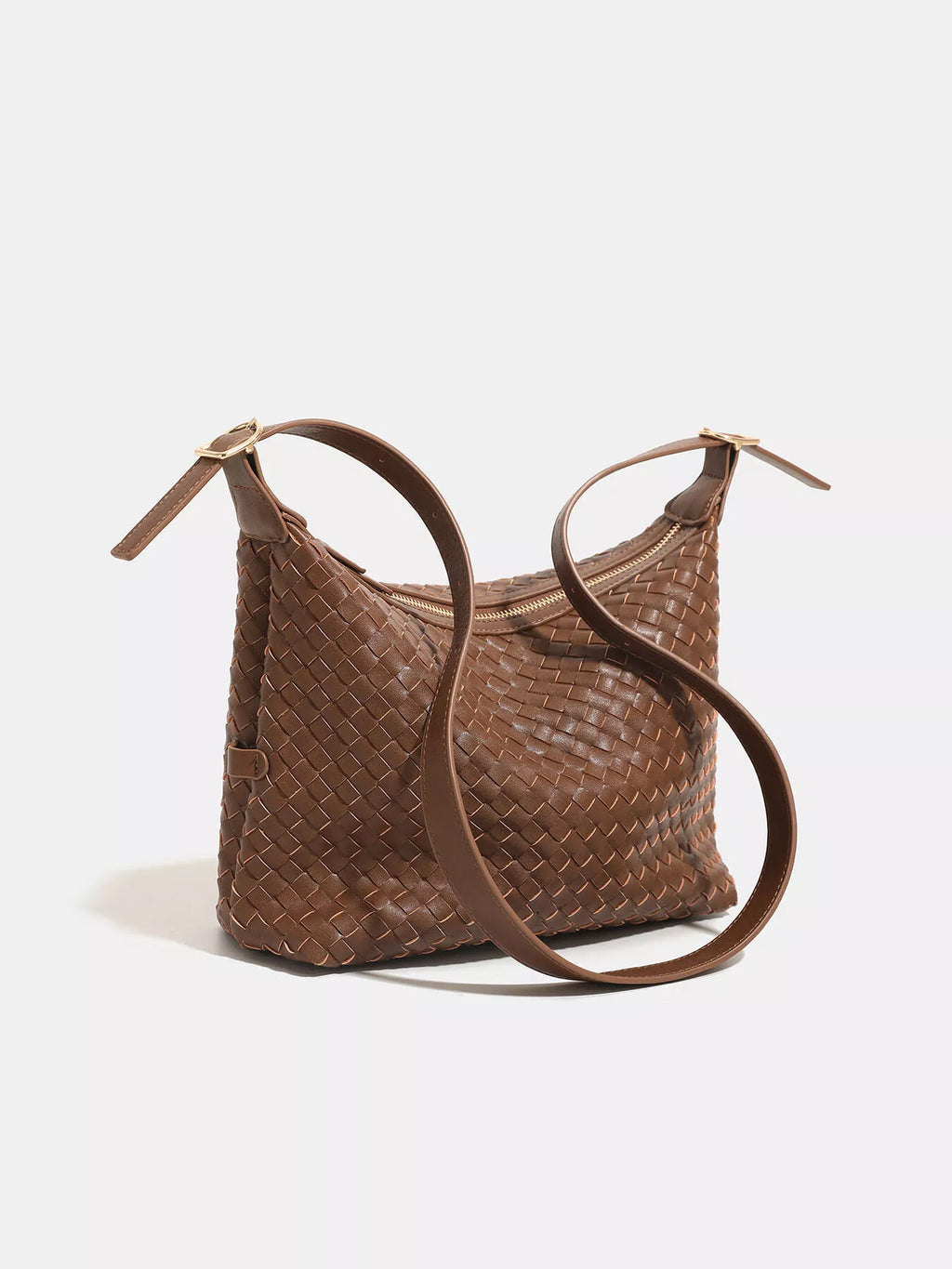 Woven PU Leather Shoulder Bag - Girly Tea