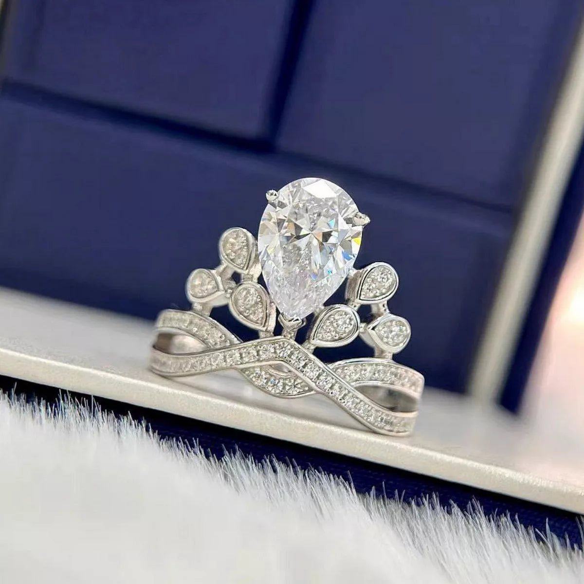 2 Carat Moissanite 925 Sterling Silver Ring - Girly Tea