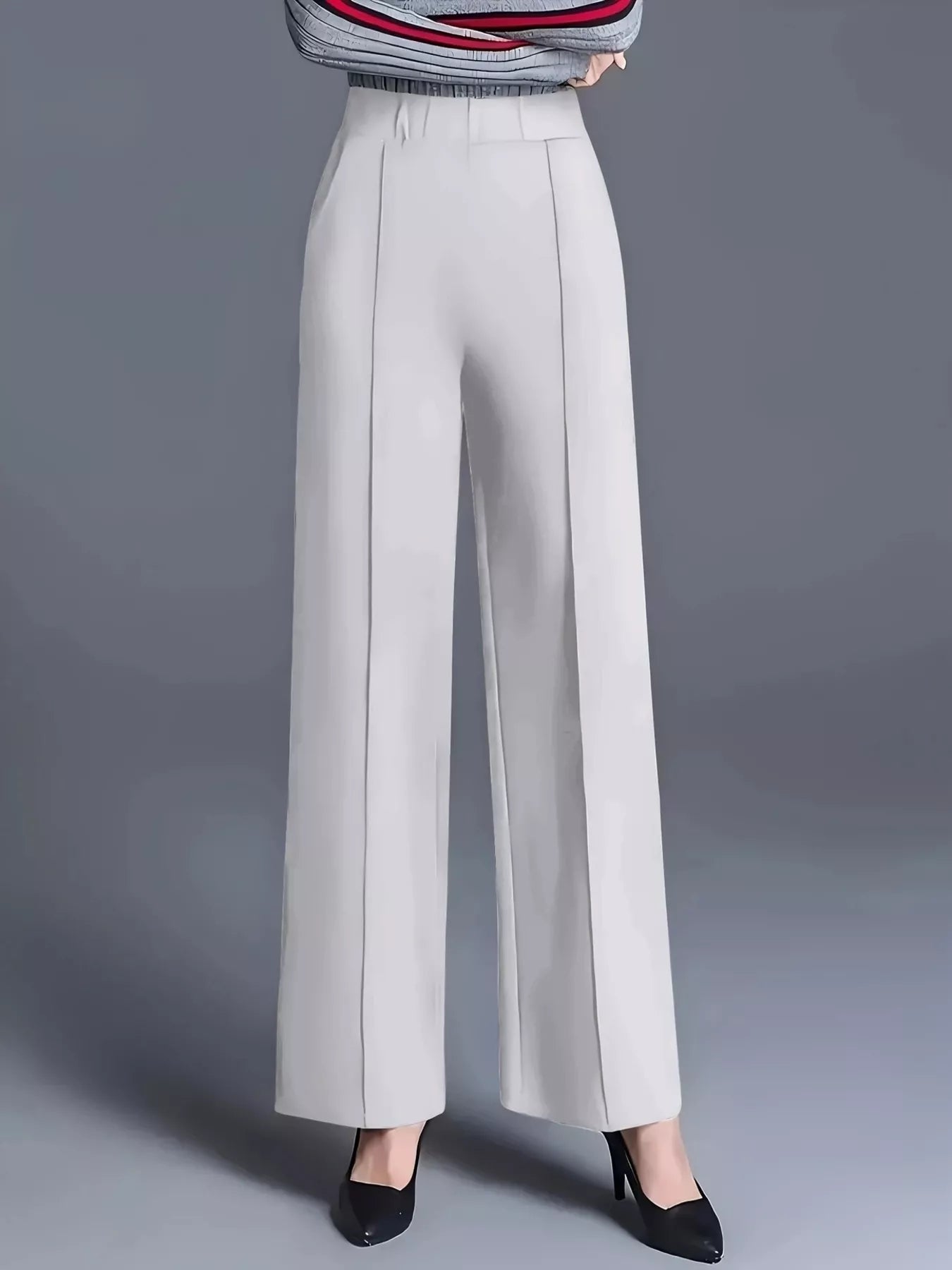 Wide Leg High Waist Pants - Girly Tea