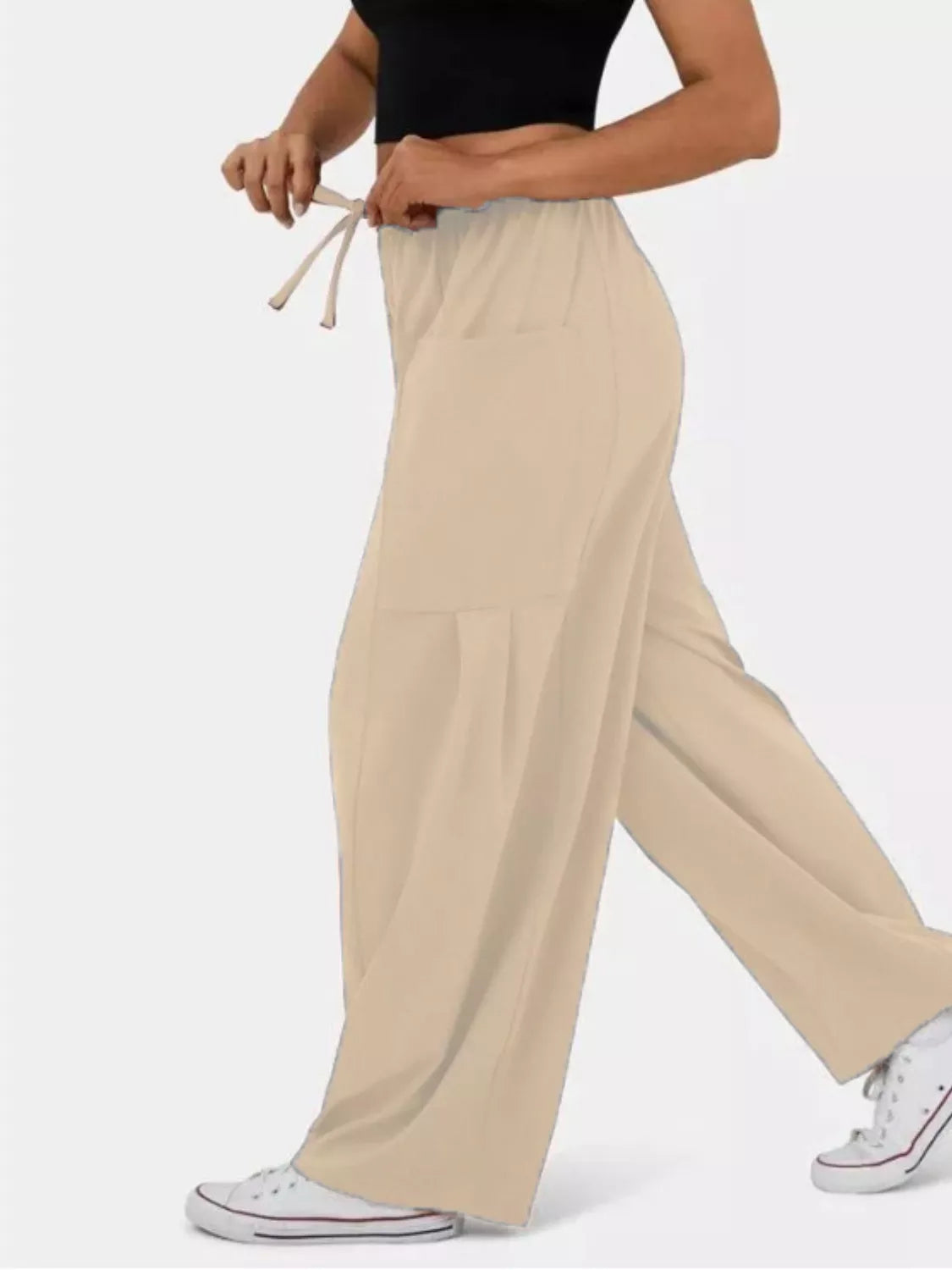 Relaxed Fit Drawstring Pants - Girly Tea