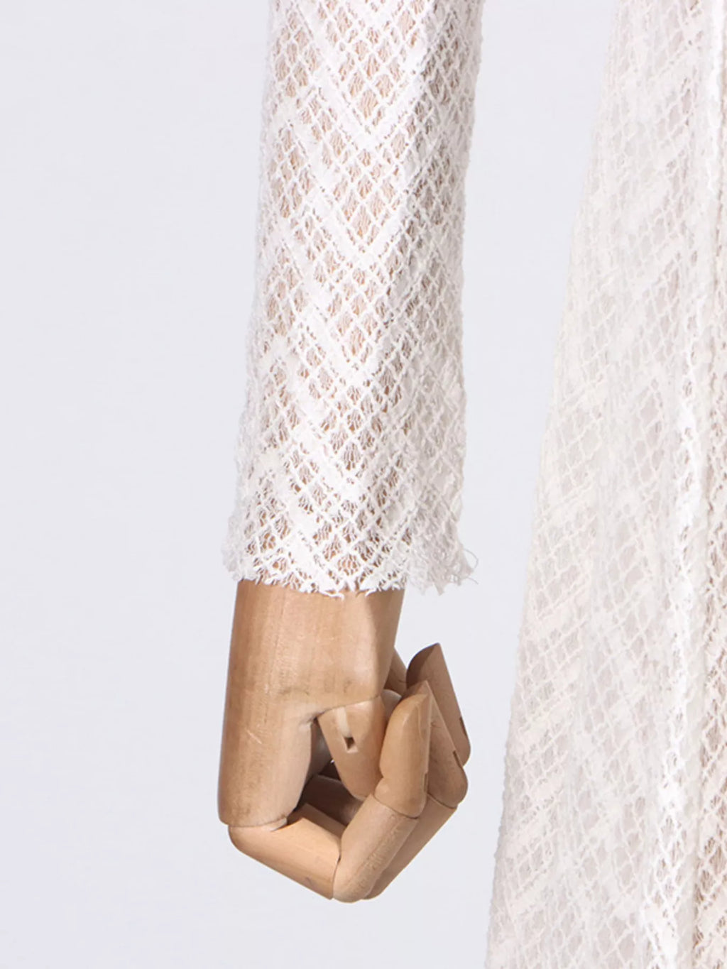 Lace Mock Neck Long Sleeve Maxi Dress - Girly Tea
