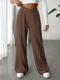 Wide Leg High Waist Pants - Girly Tea
