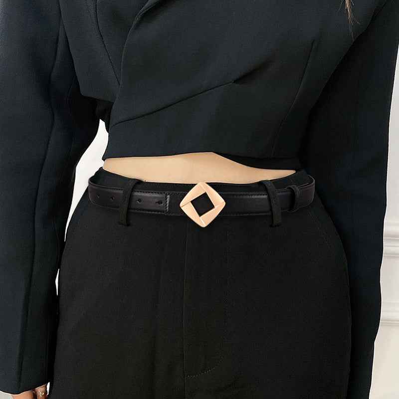 Geometric Buckle Belt