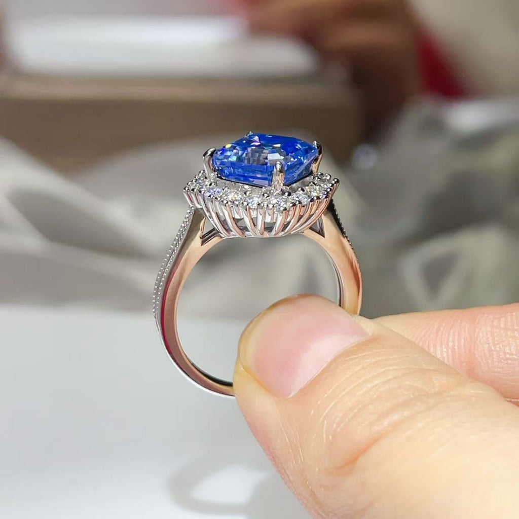 3 Carat Moissanite 925 Sterling Silver Ring - Girly Tea