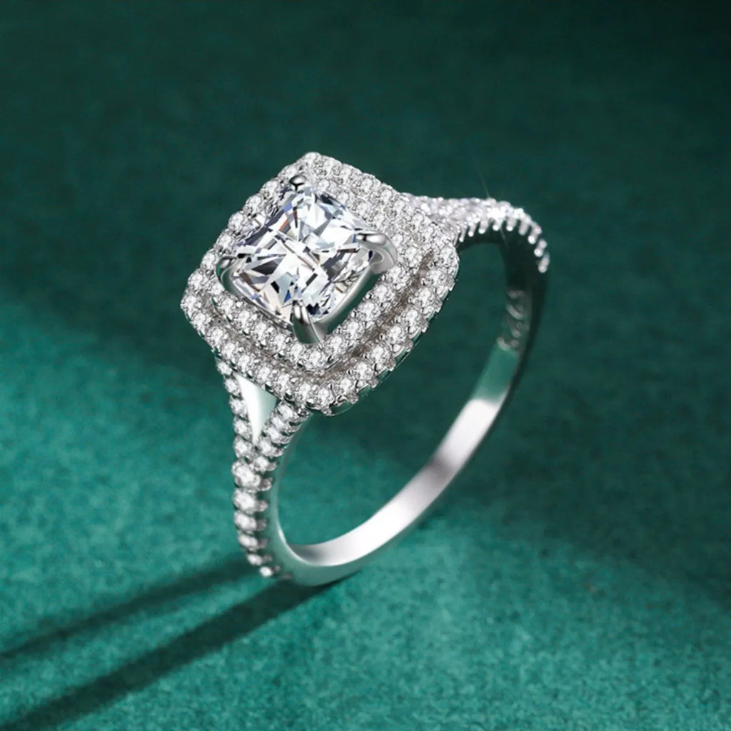 5 Carat Moissanite 925 Sterling Silver Ring - Girly Tea