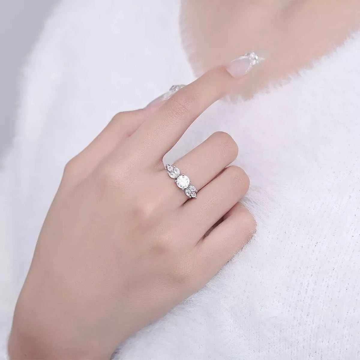 1 Carat 925 Sterling Silver Moissanite Ring