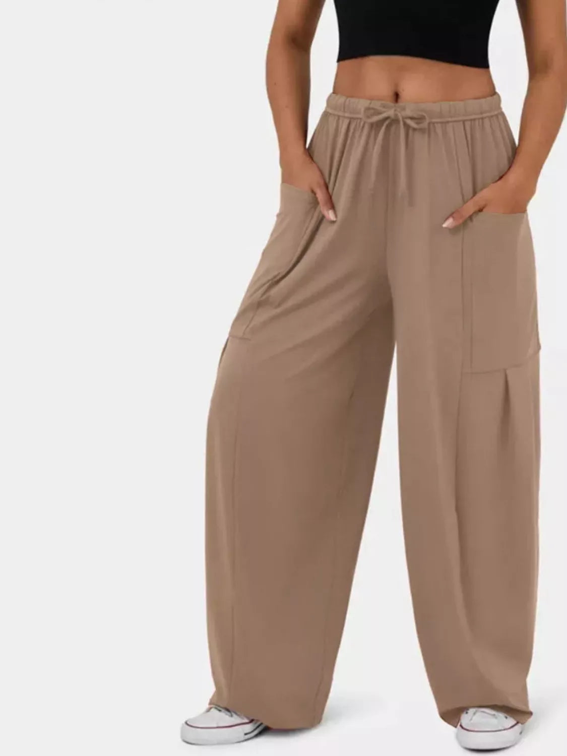 Relaxed Fit Drawstring Pants - Girly Tea